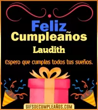 GIF Mensaje de cumpleaños Laudith